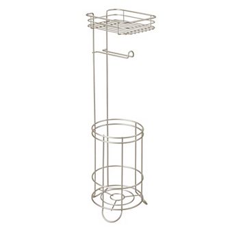 iDesign Toilet Paper Holder with Media Shelf