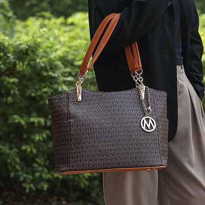 Mkf Collection Savannah M Logo Printed Women's Tote And Wristlet Wallet By Mia K Mkf Collection Savannah M Logo Printed Women's Tote And Wristlet Wallet By Mia K