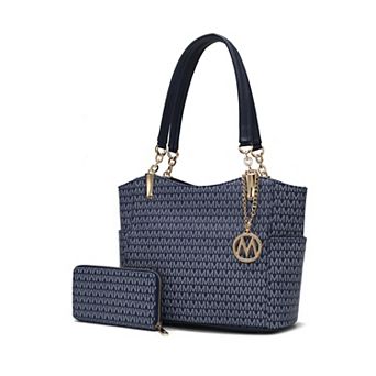 MKF Collection Savannah M Logo Printed Women’s Tote and Wristlet Wallet by Mia K