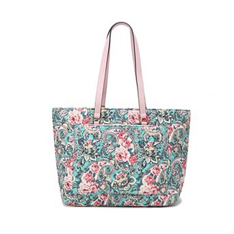 Mkf Collection Hallie Quilted Cotton Botanical Pattern Women’s Tote Bag By Mia K