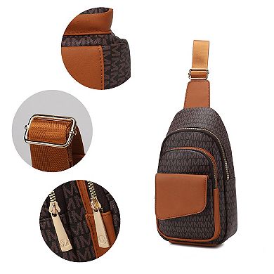 MKF Collection Kace M Logo Printed Women’s Sling Bag by Mia K