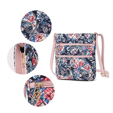 Mkf Collection Lainey Quilted Cotton Botanical Pattern Women’s Crossbody By Mia K