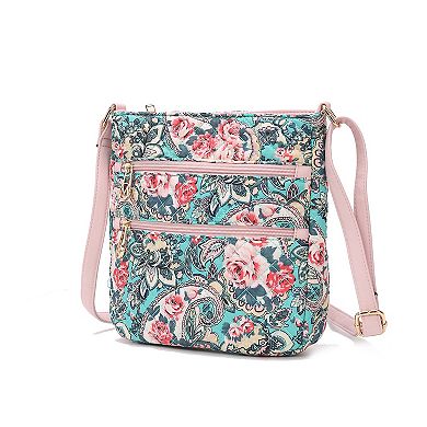 Mkf Collection Lainey Quilted Cotton Botanical Pattern Women’s Crossbody By Mia K