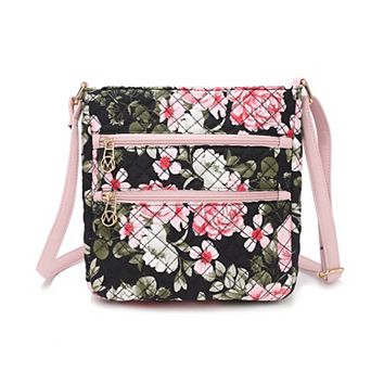 Mkf Collection Lainey Quilted Cotton Botanical Pattern Women’s Crossbody By Mia K
