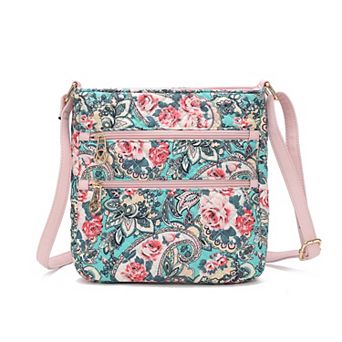 Mkf Collection Lainey Quilted Cotton Botanical Pattern Women’s Crossbody By Mia K