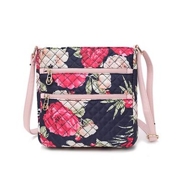 Mkf Collection Lainey Quilted Cotton Botanical Pattern Women’s Crossbody By Mia K