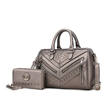 Mkf Collection Lara Women’s Satchel With Wallet By Mia K- 2 Pieces