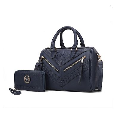 Mkf Collection Lara Women’s Satchel With Wallet By Mia K- 2 Pieces
