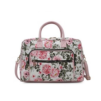 Mkf Collection Jayla Quilted Cotton Botanical Pattern Women’s Duffle Bag By Mia K
