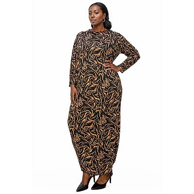 plus size asymmetrical maxi dress Mac Duggal 76994 main image 1