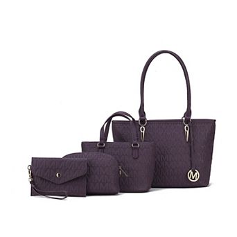 MKF Collection Edelyn Tote Handbag 4 pc Set by Mia K