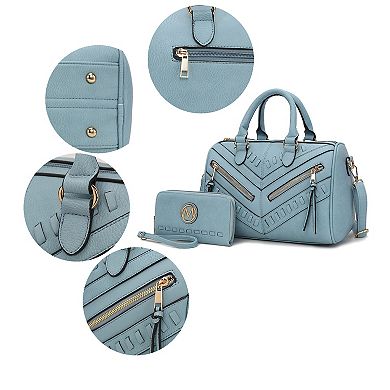 Mkf Collection Lara Women’s Satchel With Wallet By Mia K- 2 Pieces