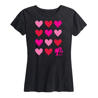 Women's Barbie® Heart Grid Graphic Tee