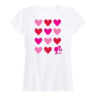 Women's Barbie® Heart Grid Graphic Tee