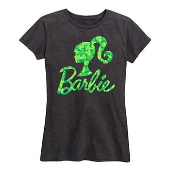 Women's Barbie® Logo Shamrock Pattern Graphic Tee