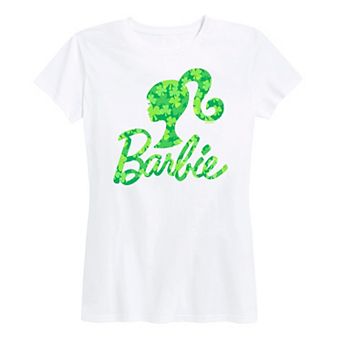 Women's Barbie® Logo Shamrock Pattern Graphic Tee