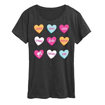 Women's Barbie® Candy Hearts Graphic Tee
