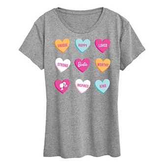 Women's Barbie® Candy Hearts Graphic Tee
