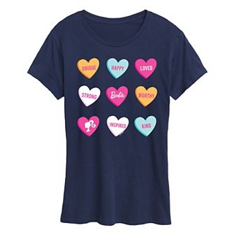 Women's Barbie® Candy Hearts Graphic Tee