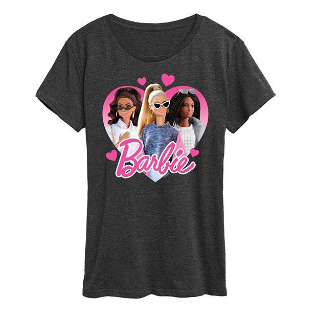Character 【 Barbie Back Graphic Acid Wash T-Shirt Charcoal Women 】 レディース 68743202_o_a5.jpg?v=00010101000000