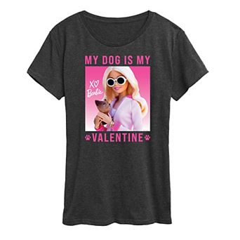 Women's Barbie® My Dog Is My Valentine Graphic Tee