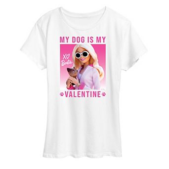 Women's Barbie® My Dog Is My Valentine Graphic Tee