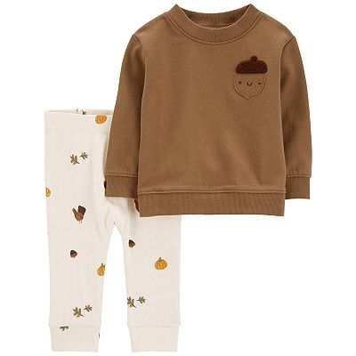 Baby Carter s 2 pc. Acorn Pullover Pull On Pants Set