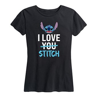 Disney's Lilo & Stitch Women's I Love Stitch Graphic Tee