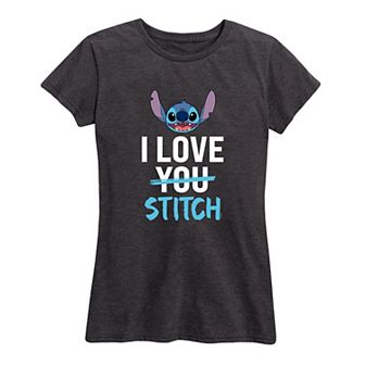Disney's Lilo & Stitch Women's I Love Stitch Graphic Tee