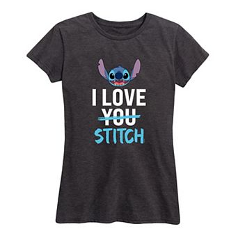 Disney's Lilo & Stitch Women's I Love Stitch Graphic Tee