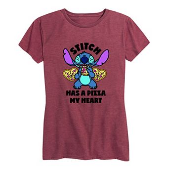 Disney's Lilo & Stitch Women's Pizza My Heart Graphic Tee