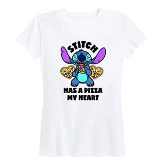 Disney's Lilo & Stitch Women's Pizza My Heart Graphic Tee