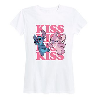 Disney's Lilo & Stitch Women's Kiss Repeated Graphic Tee