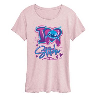 Disney's Lilo & Stitch Women's I Love Stitch Graphic Tee