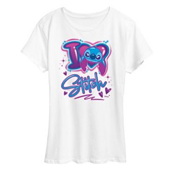 Disney's Lilo & Stitch Women's I Love Stitch Graphic Tee