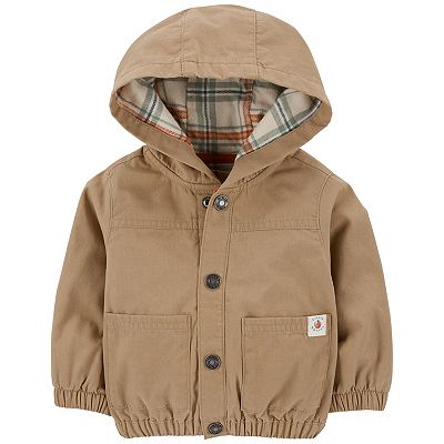 Baby Boy Carter s Canvas Hooded Snap Up Jacket