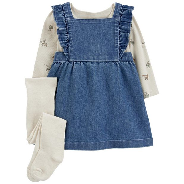 white christmas dresses Denim Overall Dress 6 Months main image 1