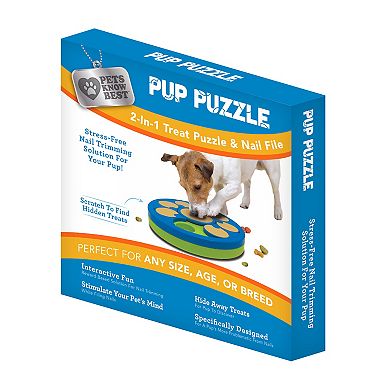 Pet Knows Best Pup Treat Puzzle & Nail File Dog Toy