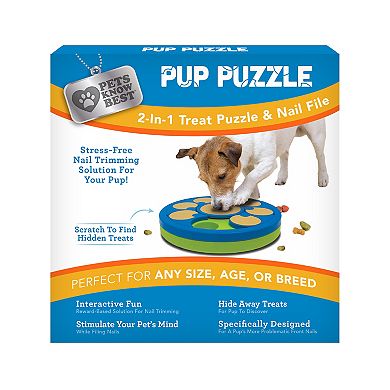Pet Knows Best Pup Treat Puzzle & Nail File Dog Toy