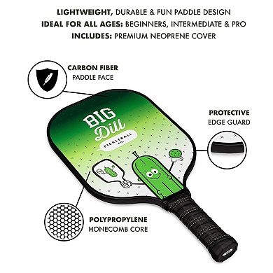 Original Carbon Fiber Pickleball Paddles Set - 2 Paddles with Covers, 2 Pickleballs, & Bag