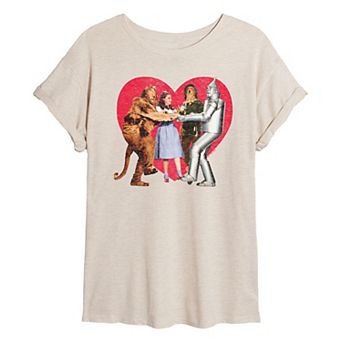 Juniors' The Wizard of Oz Heart Oversized Tee