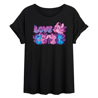 Disney's Lilo & Stitch Juniors' Love Oversized Tee