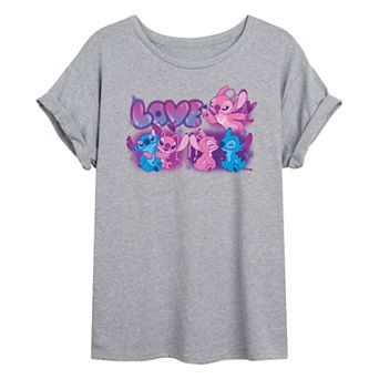 Disney's Lilo & Stitch Juniors' Love Oversized Tee