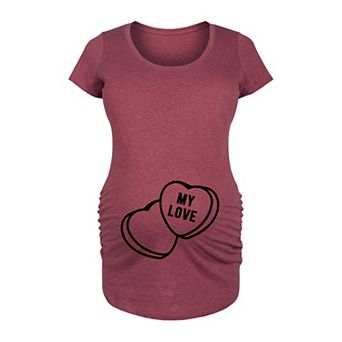 Maternity My Love Candy Heart Graphic Tee