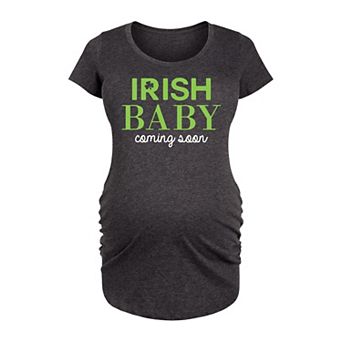 Maternity Irish Baby Coming Graphic Tee