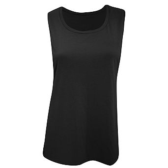 Bella Ladies/womens Flowy Scoop Muscle Tee / Sleeveless Vest Top