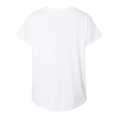 Lat Curvy Collection Women's Fine Jersey V-neck Tee