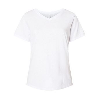LAT Curvy Collection Women´s Fine Jersey V-Neck Tee