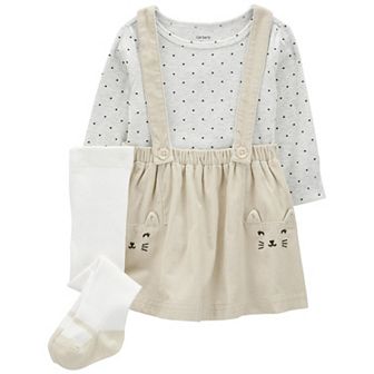 Baby Girl Carter's 3 pc Cat Print Jumper Set