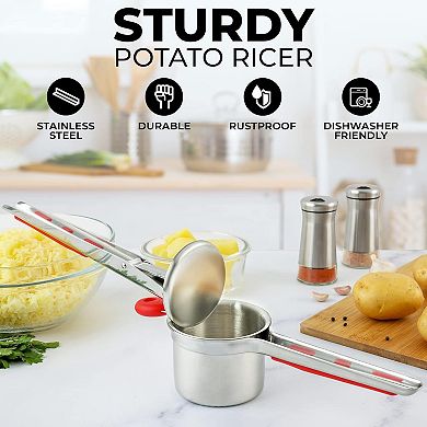 Zulay Kitchen Large Stainless Steel Potato Ricer With Non-slip Handle